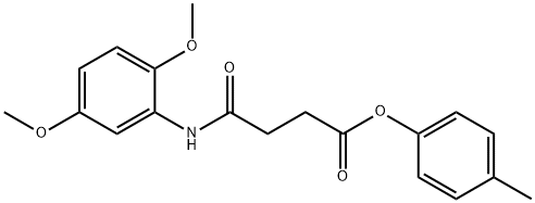 4-methylphenyl 4-[(2,5-dimethoxyphenyl)amino]-4-oxobutanoate Struktur