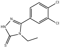 3-(3,4-dichlorophenyl)-4-ethyl-1H-1,2,4-triazole-5-thione Struktur