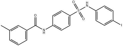 N-(4-{[(4-iodophenyl)amino]sulfonyl}phenyl)-3-methylbenzamide Struktur