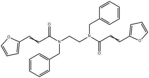 N,N'-1,2-ethanediylbis[N-benzyl-3-(2-furyl)acrylamide] Struktur