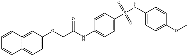 N-(4-{[(4-methoxyphenyl)amino]sulfonyl}phenyl)-2-(2-naphthyloxy)acetamide Struktur