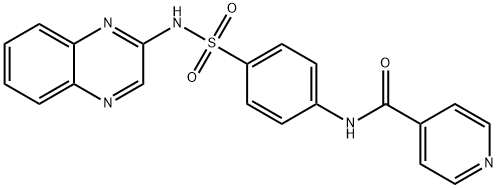 N-[4-(quinoxalin-2-ylsulfamoyl)phenyl]pyridine-4-carboxamide Struktur