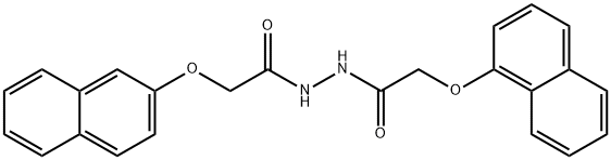 2-(1-naphthyloxy)-N'-[(2-naphthyloxy)acetyl]acetohydrazide Struktur