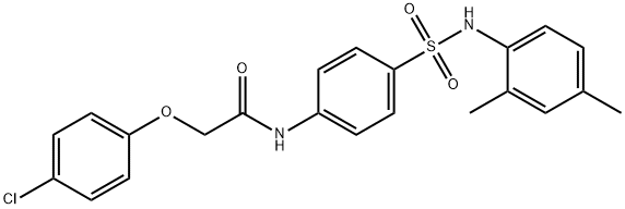 2-(4-chlorophenoxy)-N-(4-{[(2,4-dimethylphenyl)amino]sulfonyl}phenyl)acetamide Struktur