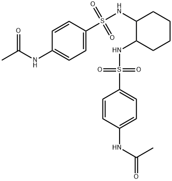 N,N'-[1,2-cyclohexanediylbis(iminosulfonyl-4,1-phenylene)]diacetamide Struktur