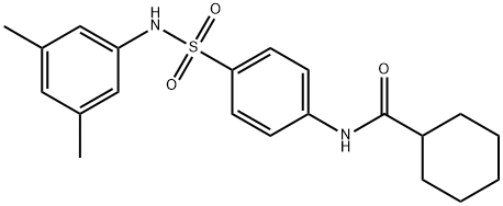 N-(4-{[(3,5-dimethylphenyl)amino]sulfonyl}phenyl)cyclohexanecarboxamide Struktur