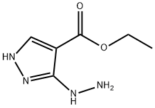 3-Hydrazino-1H-pyrazole-4-carboxylic acid ethyl ester Struktur