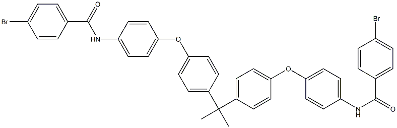 N,N'-[2,2-propanediylbis(4,1-phenyleneoxy-4,1-phenylene)]bis(4-bromobenzamide) Struktur