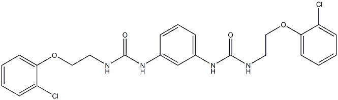 1,1'-benzene-1,3-diylbis{3-[2-(2-chlorophenoxy)ethyl]urea} Struktur