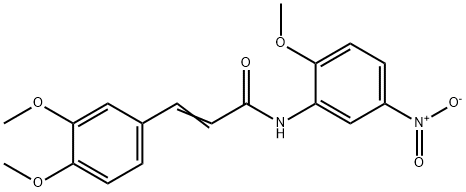 3-(3,4-dimethoxyphenyl)-N-(2-methoxy-5-nitrophenyl)acrylamide Struktur