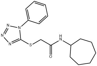 N-cycloheptyl-2-[(1-phenyl-1H-tetrazol-5-yl)sulfanyl]acetamide Struktur