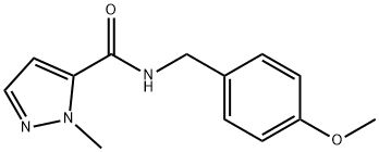 N-[(4-methoxyphenyl)methyl]-2-methylpyrazole-3-carboxamide Struktur