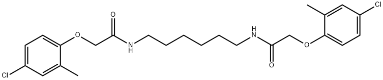 N,N'-1,6-hexanediylbis[2-(4-chloro-2-methylphenoxy)acetamide] Struktur