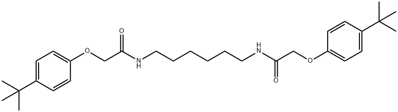 N,N'-1,6-hexanediylbis[2-(4-tert-butylphenoxy)acetamide] Struktur