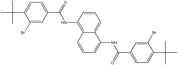 N,N'-1,5-naphthalenediylbis(3-bromo-4-tert-butylbenzamide) Struktur