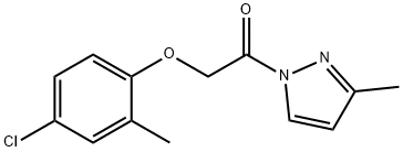 2-(4-chloro-2-methylphenoxy)-1-(3-methylpyrazol-1-yl)ethanone Struktur