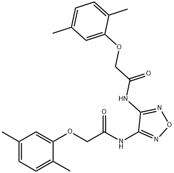 N,N'-1,2,5-oxadiazole-3,4-diylbis[2-(2,5-dimethylphenoxy)acetamide] Struktur