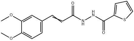 N'-[3-(3,4-dimethoxyphenyl)acryloyl]-2-thiophenecarbohydrazide Struktur