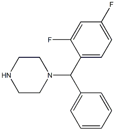 1-[(2,4-difluorophenyl)-phenylmethyl]piperazine Struktur