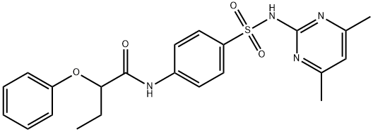 N-[4-[(4,6-dimethylpyrimidin-2-yl)sulfamoyl]phenyl]-2-phenoxybutanamide Struktur