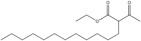 Tetradecanoic acid,2-acetyl-, ethyl ester Struktur