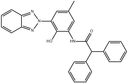 N-[3-(2H-benzotriazol-2-yl)-2-hydroxy-5-methylphenyl]-2,2-diphenylacetamide Struktur