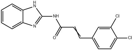 (E)-N-(1H-benzimidazol-2-yl)-3-(3,4-dichlorophenyl)prop-2-enamide Struktur