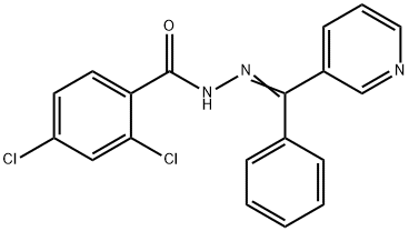 2,4-dichloro-N-[(E)-[phenyl(pyridin-3-yl)methylidene]amino]benzamide Struktur