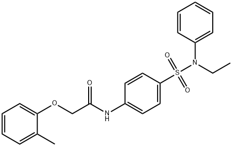 N-(4-{[ethyl(phenyl)amino]sulfonyl}phenyl)-2-(2-methylphenoxy)acetamide Struktur