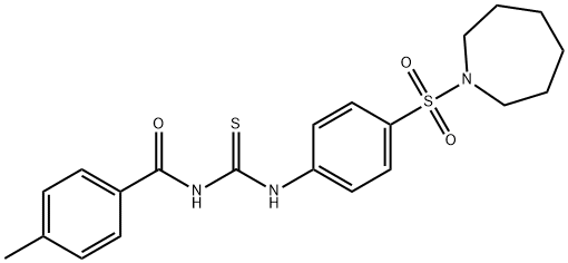 N-({[4-(1-azepanylsulfonyl)phenyl]amino}carbonothioyl)-4-methylbenzamide Struktur