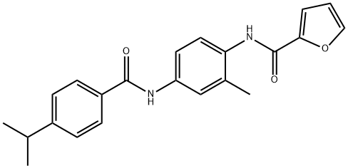 N-[2-methyl-4-({[4-(propan-2-yl)phenyl]carbonyl}amino)phenyl]furan-2-carboxamide Struktur