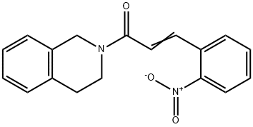 (2E)-1-(3,4-dihydroisoquinolin-2(1H)-yl)-3-(2-nitrophenyl)prop-2-en-1-one Struktur