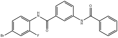 N-(4-bromo-2-fluorophenyl)-3-[(phenylcarbonyl)amino]benzamide Struktur