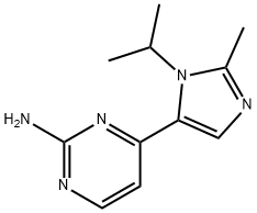 4-(2-methyl-3-(propan-2-yl)-3H-imidazol-4-yl)pyrimidin-2-amine Struktur