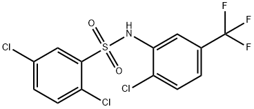 2,5-dichloro-N-[2-chloro-5-(trifluoromethyl)phenyl]benzenesulfonamide Struktur