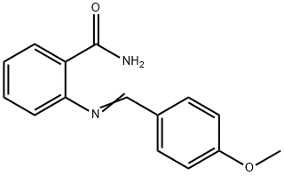 2-[(4-methoxybenzylidene)amino]benzamide Struktur