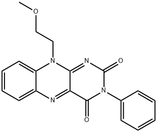 Benzo[g]pteridine-2,4(3H,10H)-dione, 10-(2-methoxyethyl)-3-phenyl- Structure