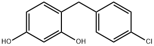 4-[(4-chlorophenyl)methyl]benzene-1,3-diol Struktur