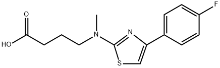 4-{[4-(4-Fluoro-phenyl)-thiazol-2-yl]-methyl-amino}-butyric acid Struktur