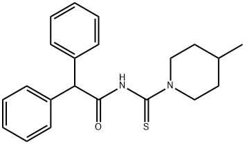 N-[(4-methyl-1-piperidinyl)carbonothioyl]-2,2-diphenylacetamide Struktur