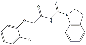 2-(2-chlorophenoxy)-N-(2,3-dihydro-1H-indol-1-ylcarbonothioyl)acetamide Struktur