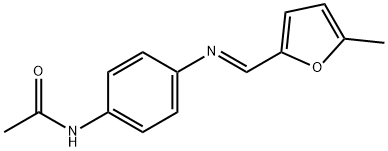 N-(4-{[(5-methyl-2-furyl)methylene]amino}phenyl)acetamide Struktur