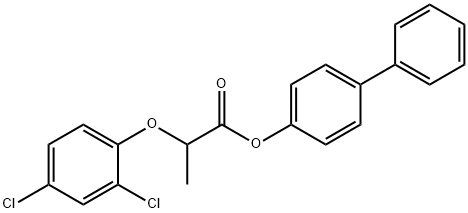 4-biphenylyl 2-(2,4-dichlorophenoxy)propanoate Struktur