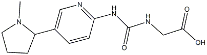 Glycine, N-[[[5-(1-methyl-2-pyrrolidinyl)-2-pyridinyl]amino]carbonyl]- Struktur