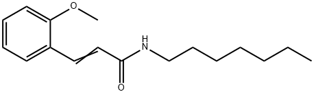 N-heptyl-3-(2-methoxyphenyl)acrylamide Struktur