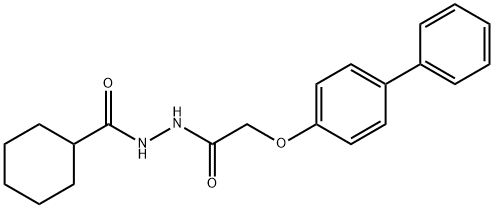 N'-[2-(4-biphenylyloxy)acetyl]cyclohexanecarbohydrazide Struktur