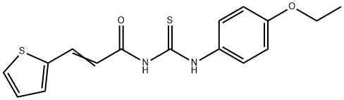 N-{[(4-ethoxyphenyl)amino]carbonothioyl}-3-(2-thienyl)acrylamide Struktur