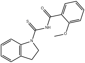 N-(2,3-dihydro-1H-indol-1-ylcarbonothioyl)-2-methoxybenzamide Struktur