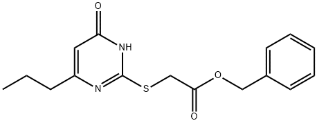 benzyl [(4-hydroxy-6-propylpyrimidin-2-yl)sulfanyl]acetate Struktur