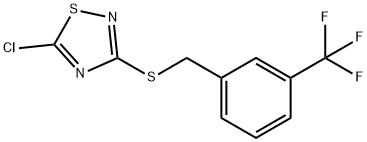 5-chloro-3-({[3-(trifluoromethyl)phenyl]methyl}sulfanyl)-1,2,4-thiadiazole Struktur